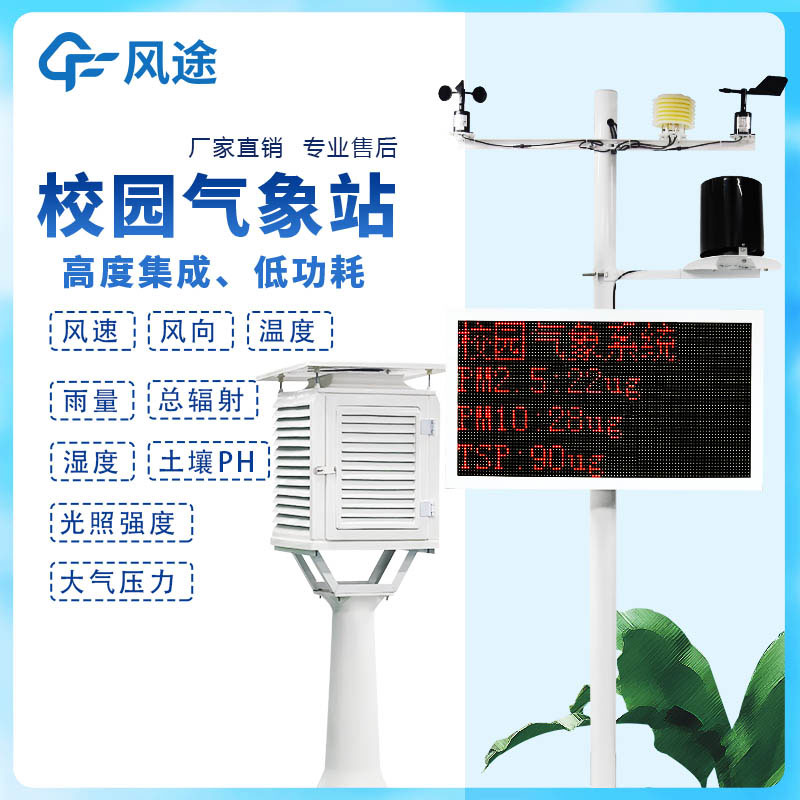 校園自動氣象站廠家風(fēng)途科技介紹